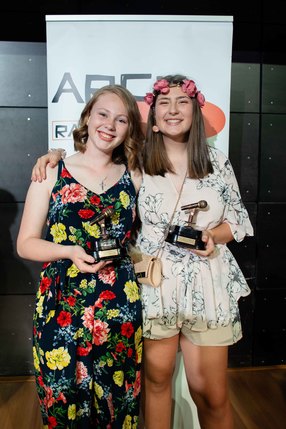 Kaitlyn Davey & Grace Bennet (L-R) Winners 'Talk Break of the Year'.jpg