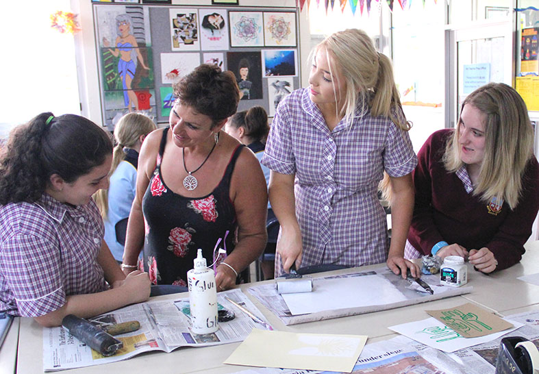 Students work to create the community space