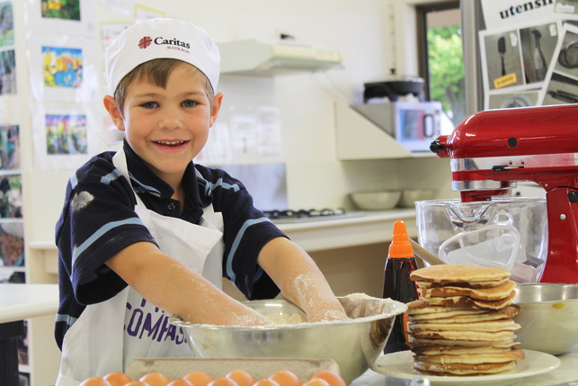 Shrove Tuesday pancake making